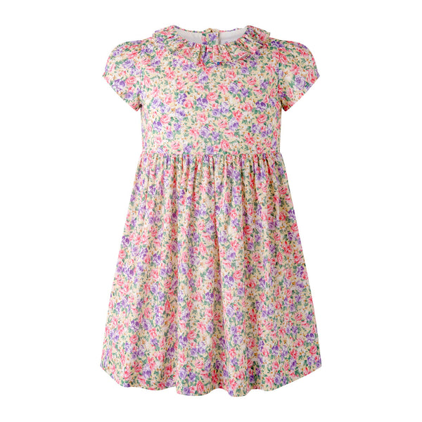 Vintage Floral Frill Collar Dress
