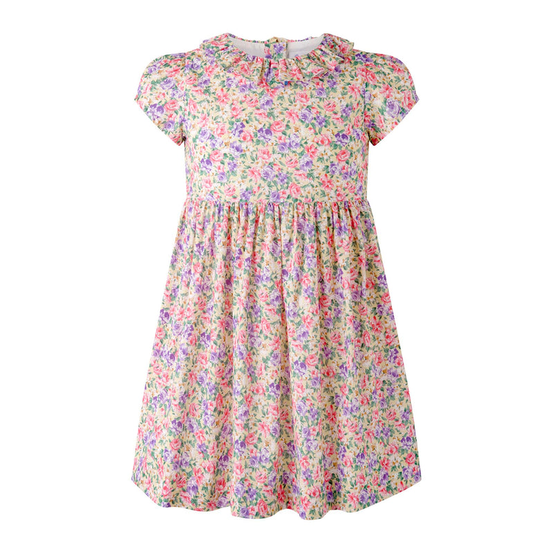 Vintage Floral Frill Collar Dress