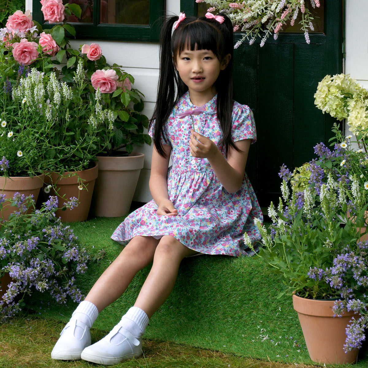 Candy Floral Half Button-front Dress