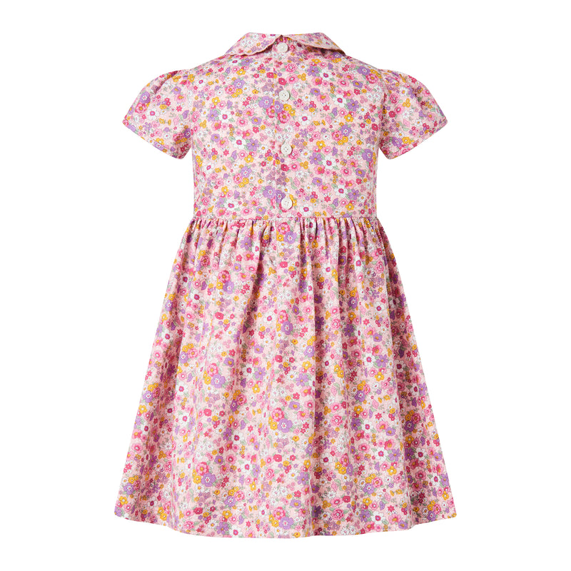 Floral Half Button-front Dress