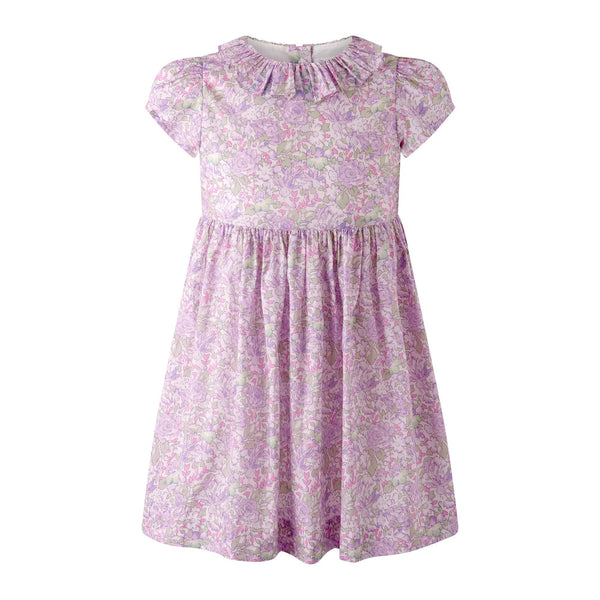 Hydrangea Frill Collar Dress