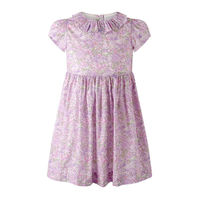 Hydrangea Frill Collar Dress