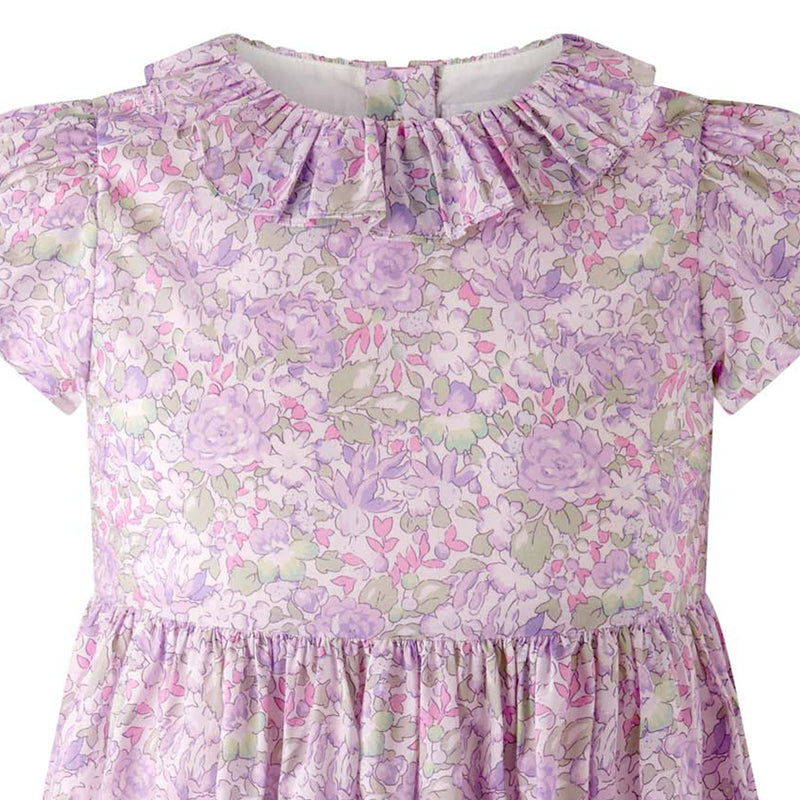 Hydrangea Frill Collar Dress