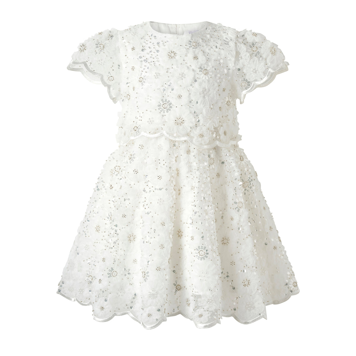3D Scalloped Sequin Dress