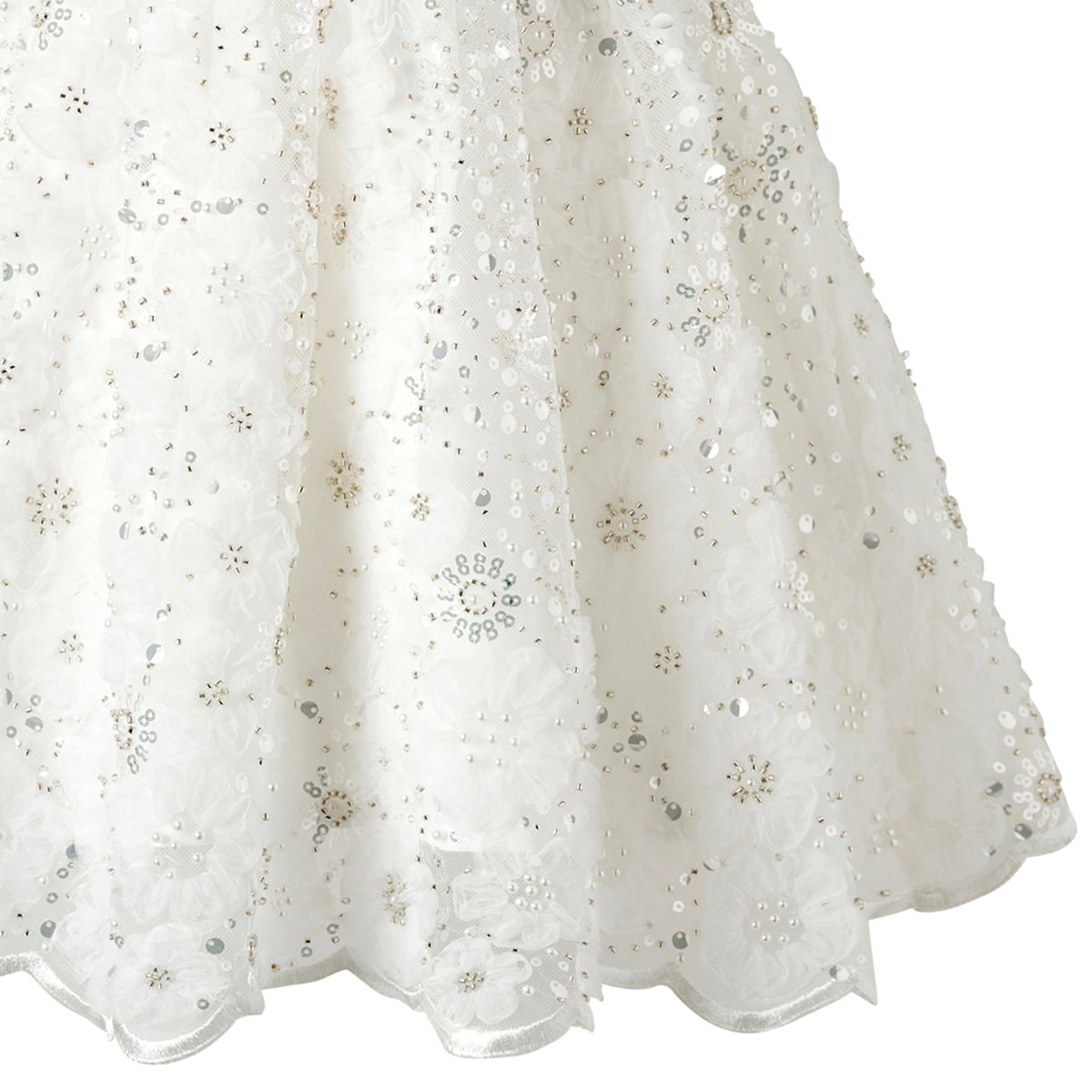 3D Scalloped Sequin Dress
