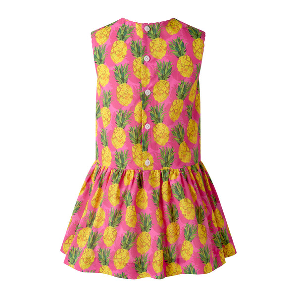 Pink Scalloped Pineapple Dress