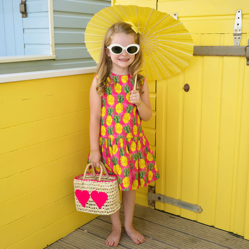 Pink Scalloped Pineapple Dress