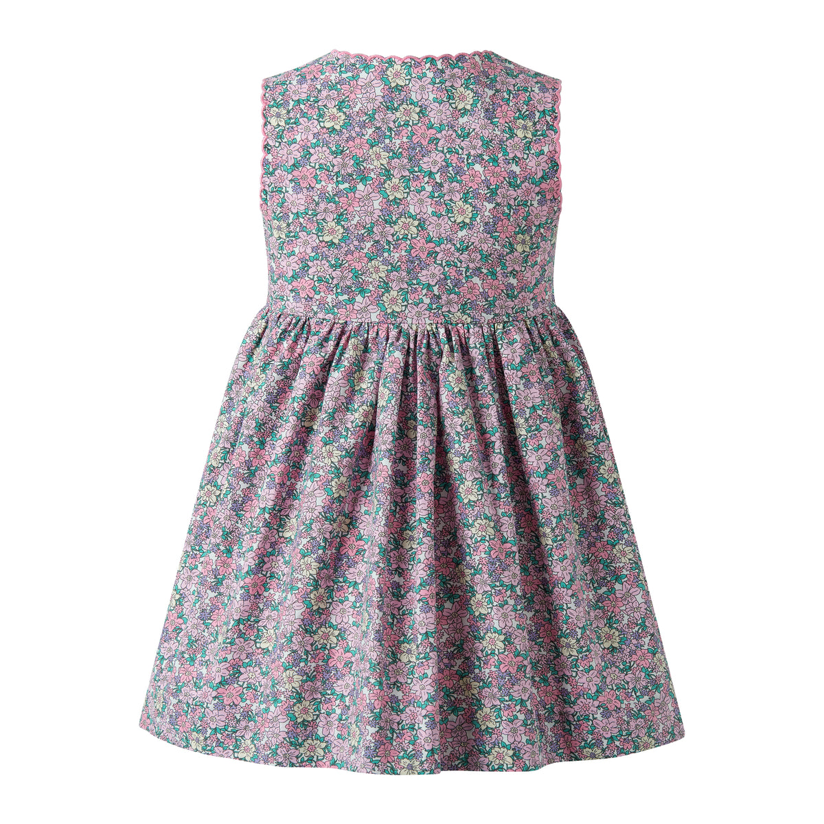 Pink Floral Button-front Dress
