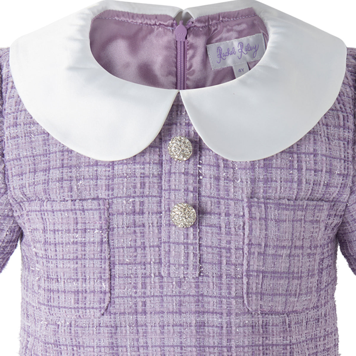 Peter Pan Collar Tweed Dress