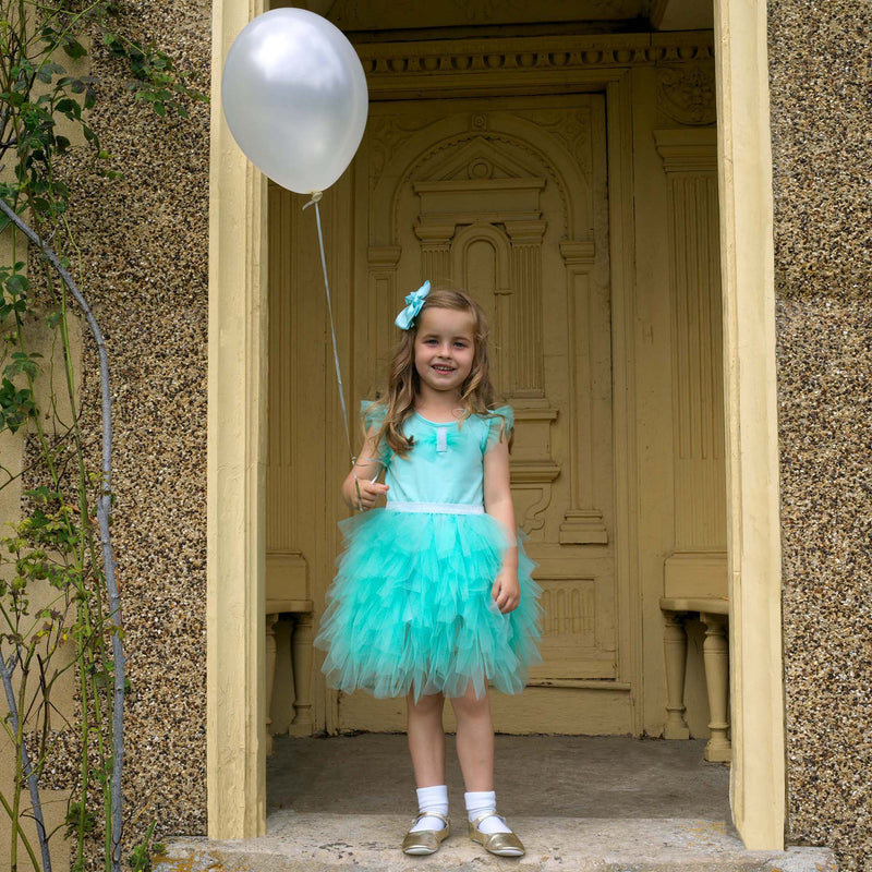 Mint Sparkle Ribbon Tutu Dress