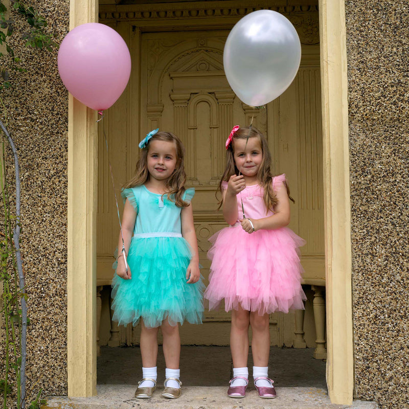 Mint Sparkle Ribbon Tutu Dress