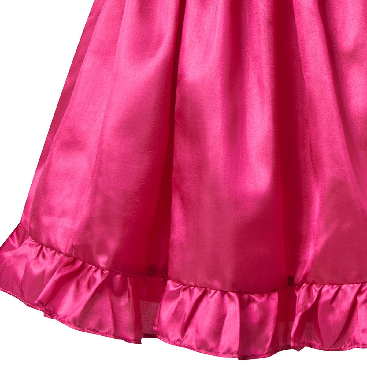 Pink Taffeta Frill Dress