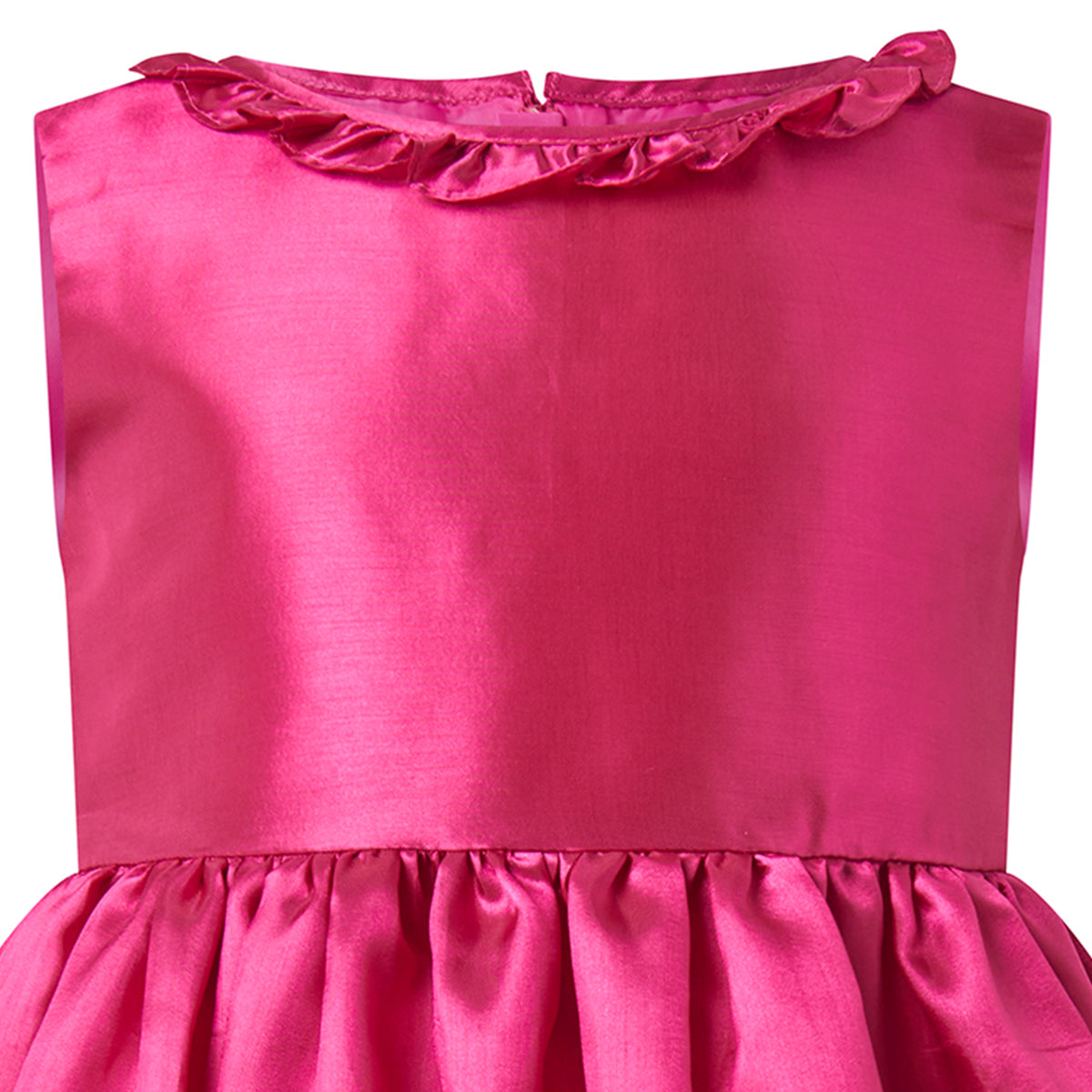 Pink Taffeta Frill Dress