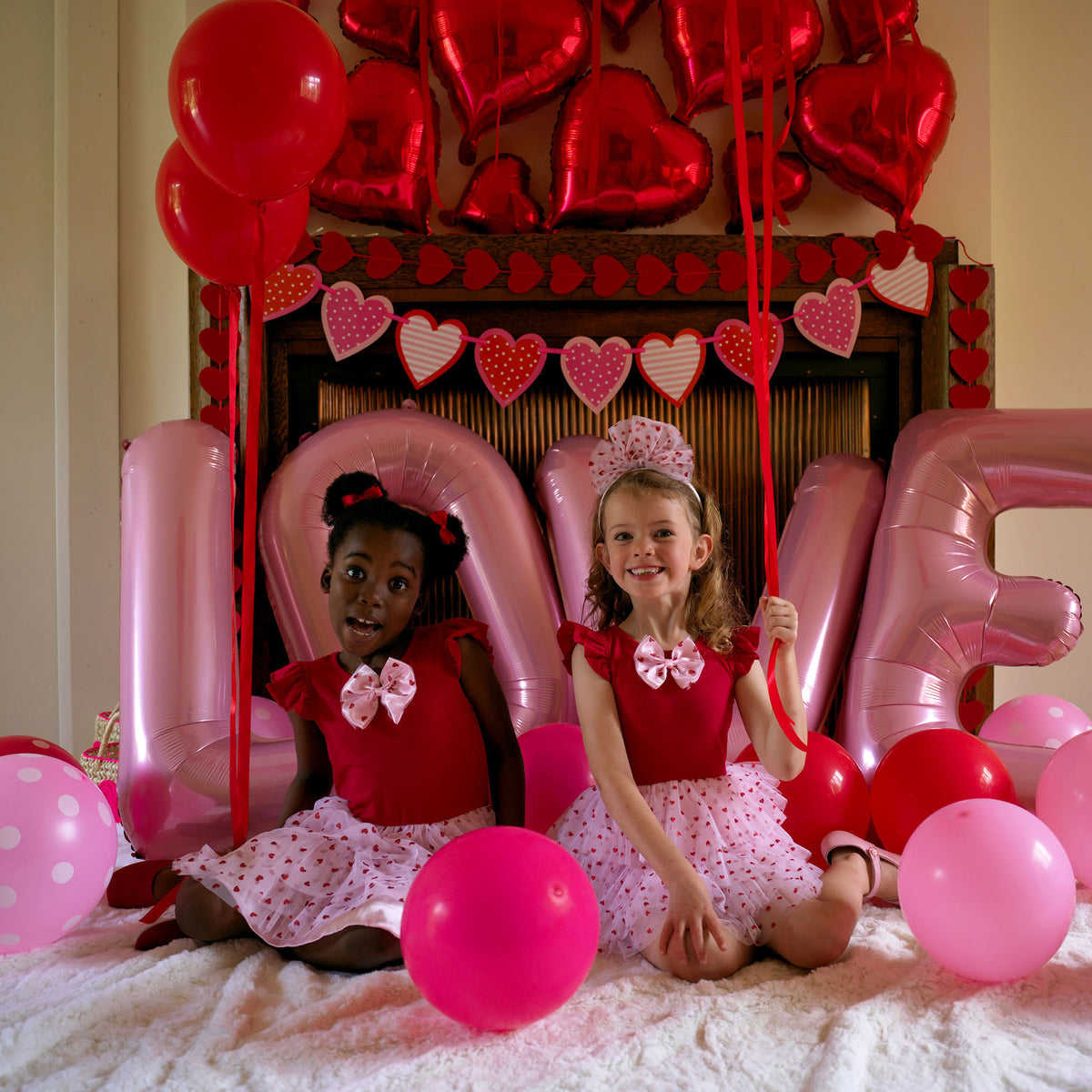Heart Tulle Tutu Dress & Hairband