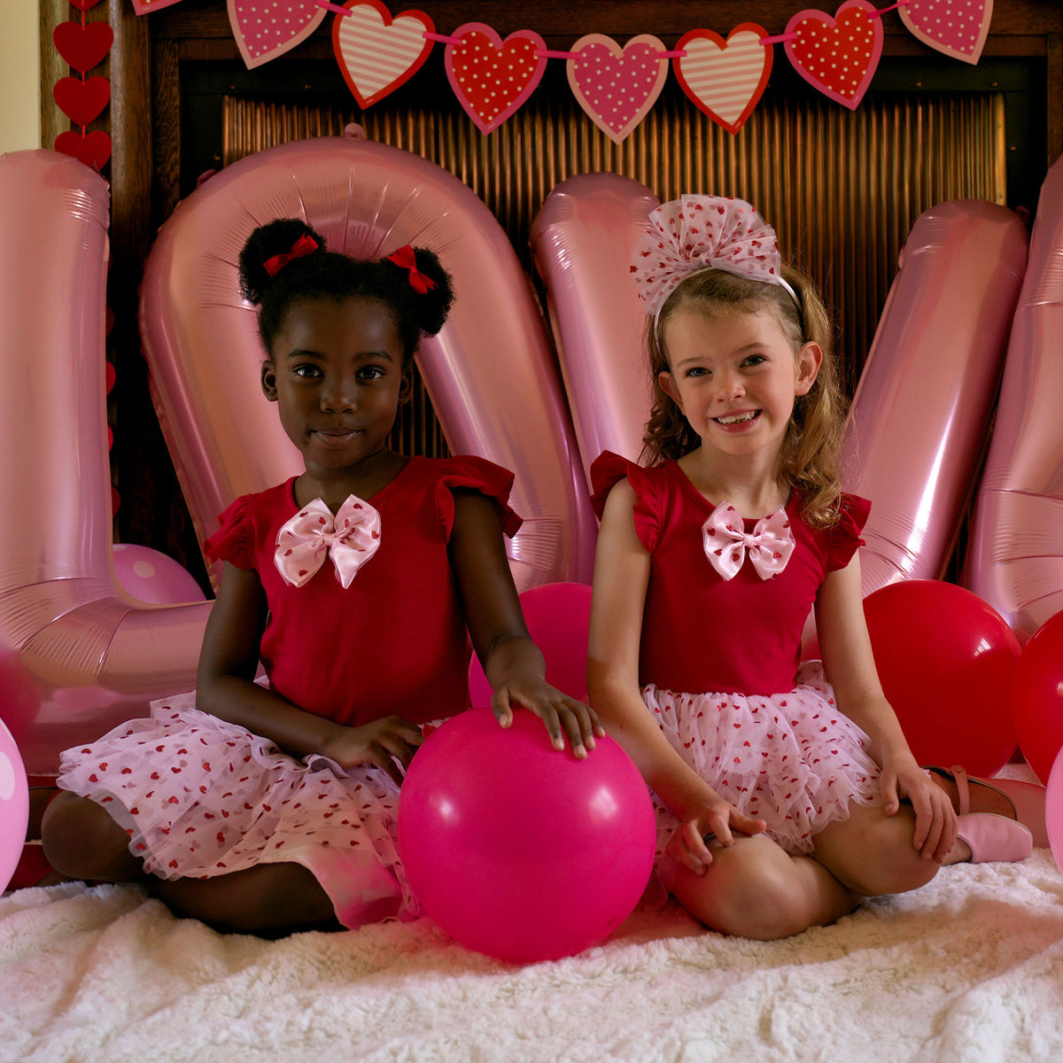 Heart Tulle Tutu Dress & Hairband