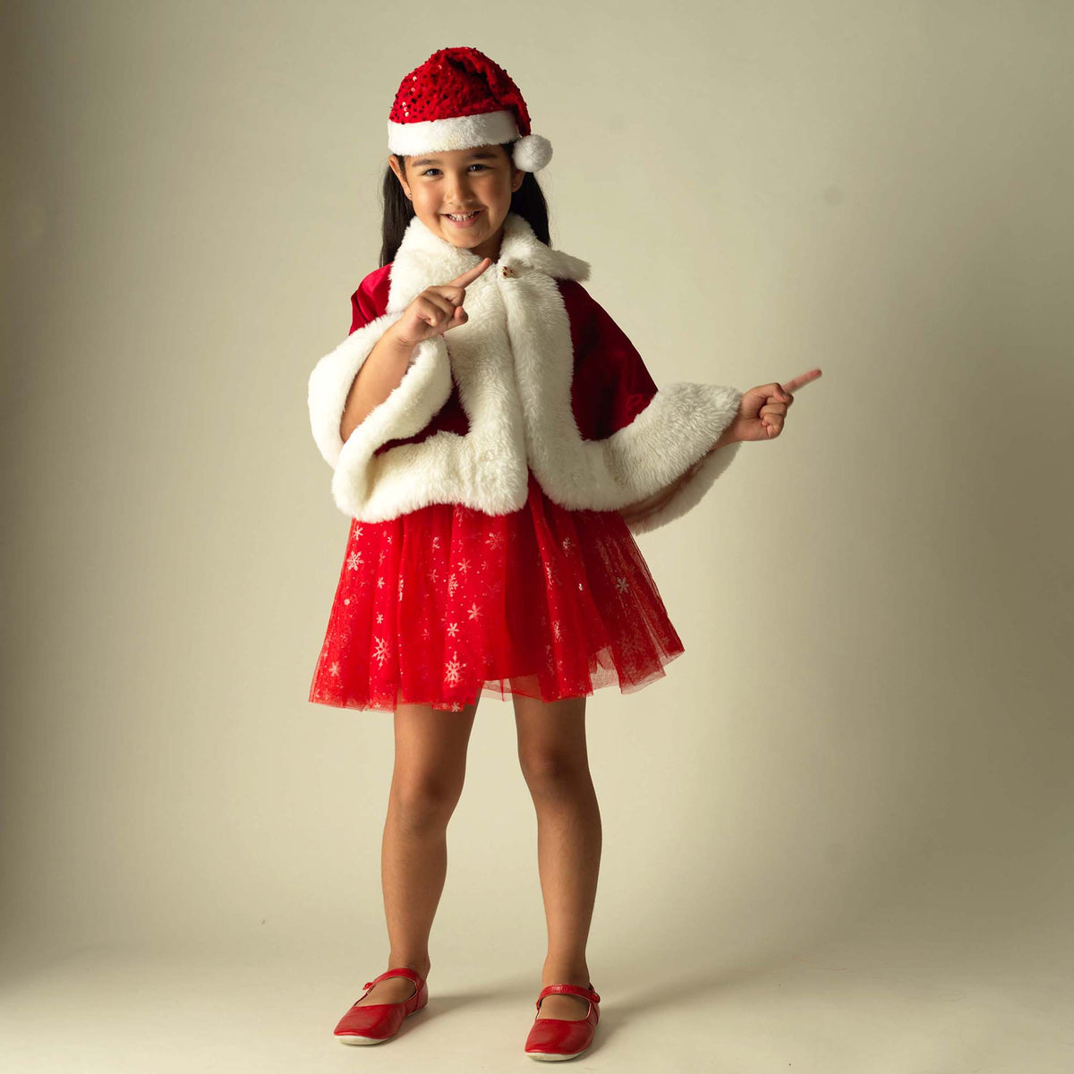 Santa Dress, Cape and Hat Set