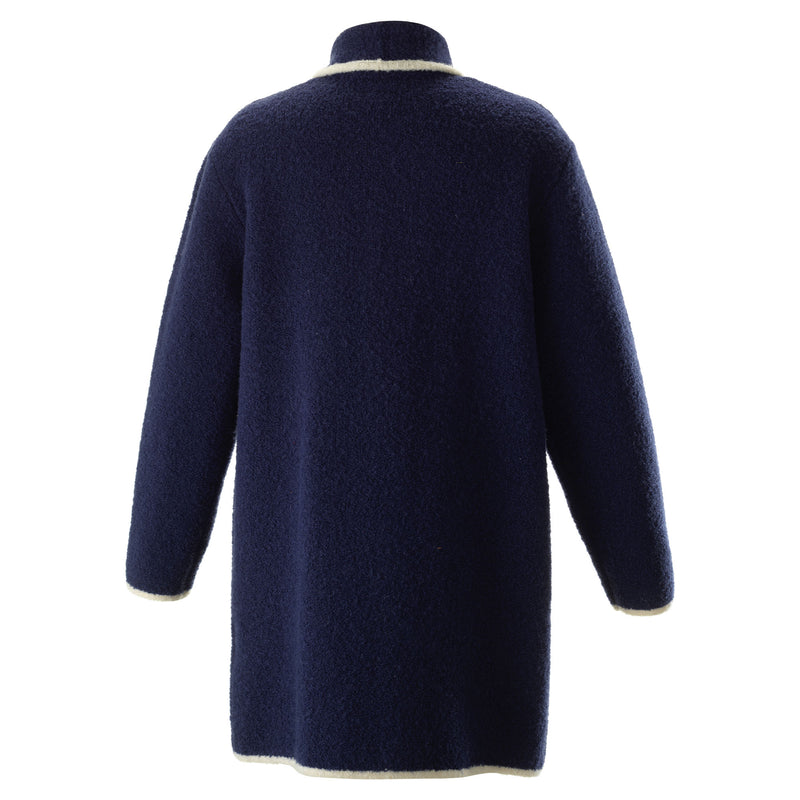 Navy Long Knit Cardigan
