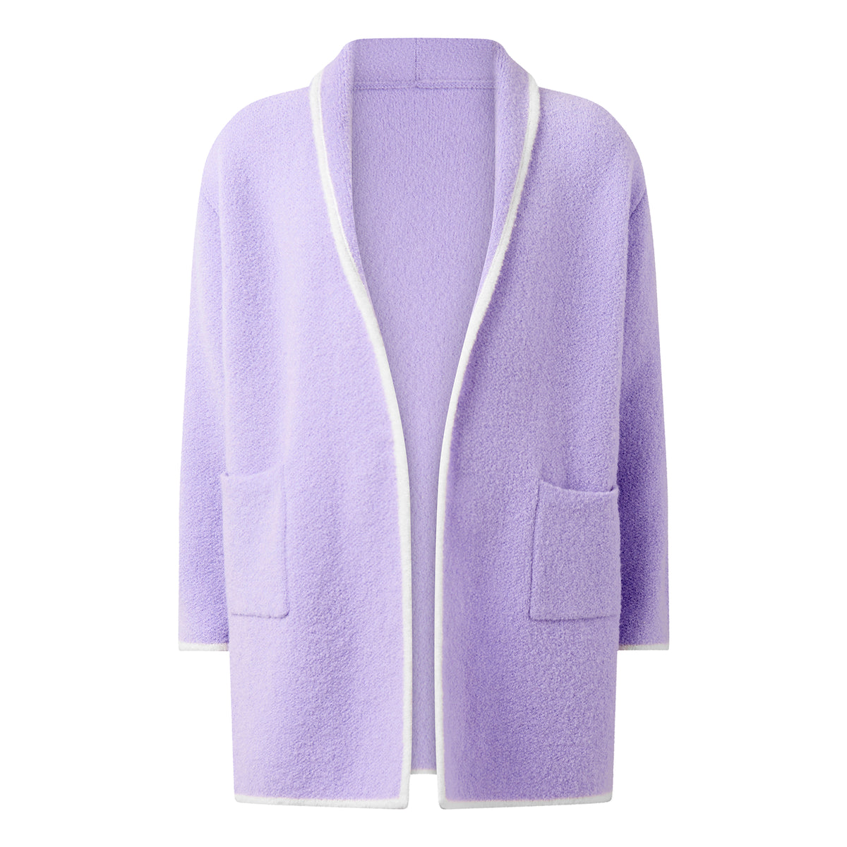 Purple Long Knit Cardigan