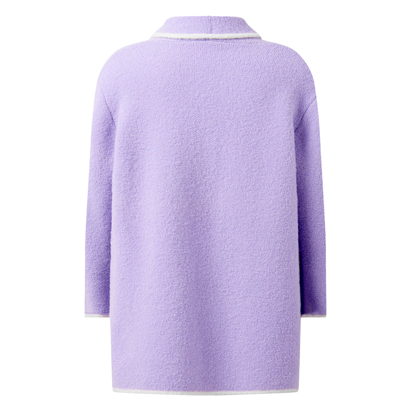 Purple Long Knit Cardigan