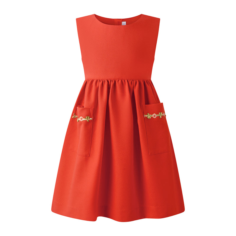 Flower Detail Pinafore Dress