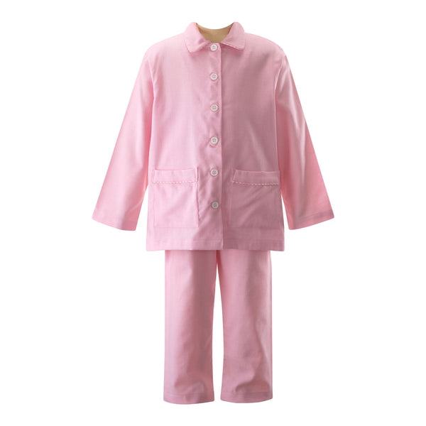 Pink Stripe Trim Long Pyjamas