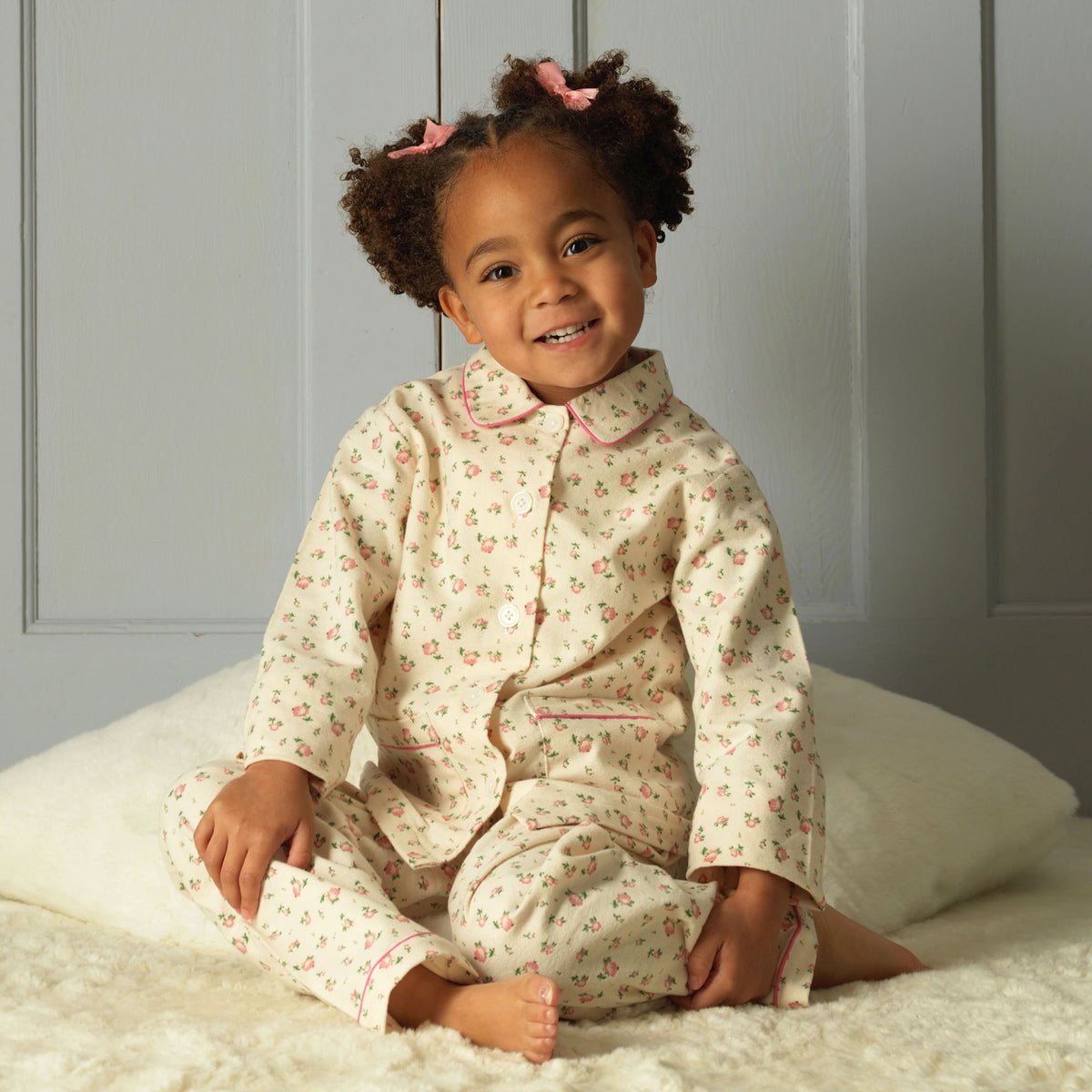 Rosebud Flannel Classic Pyjamas