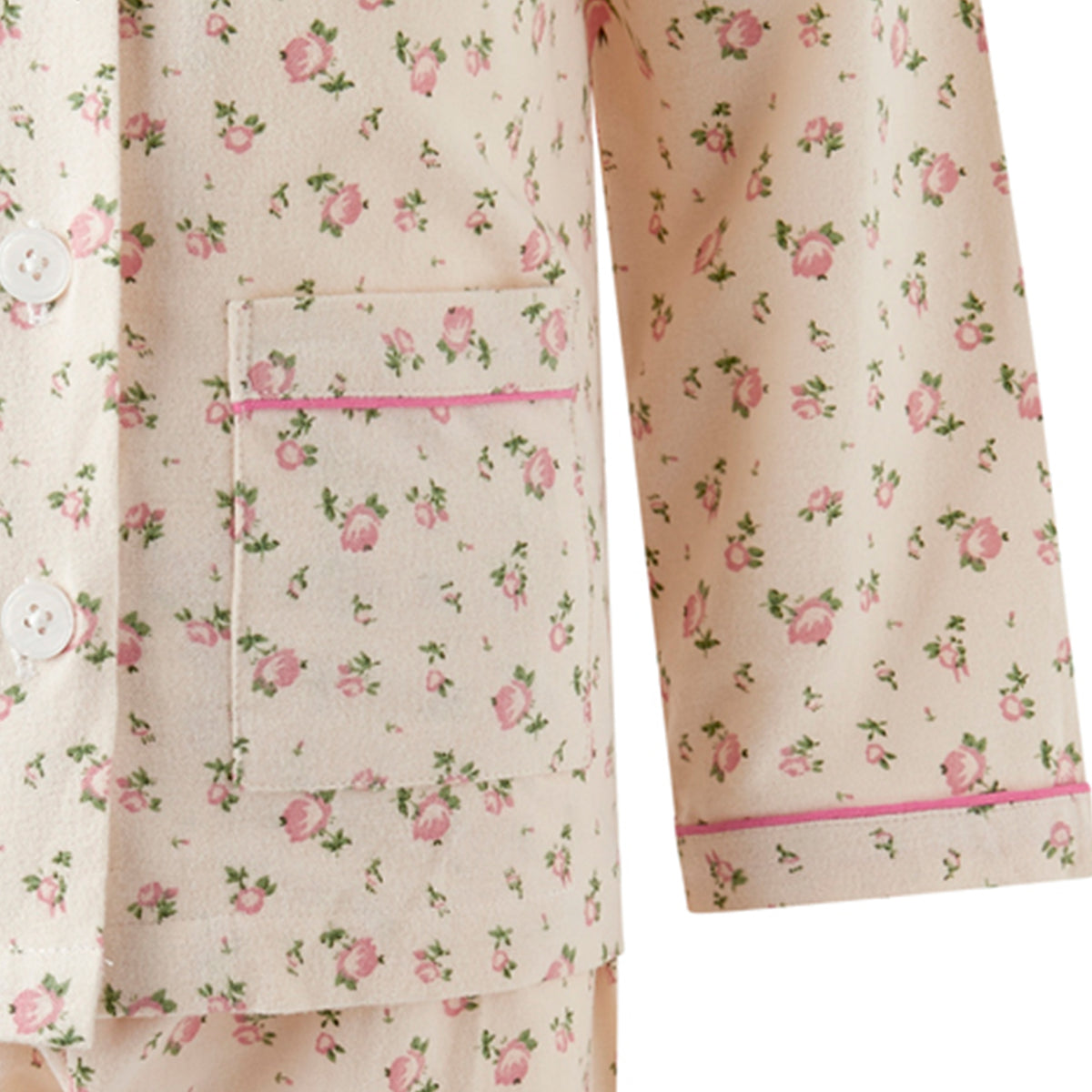 Rosebud Flannel Classic Pyjamas