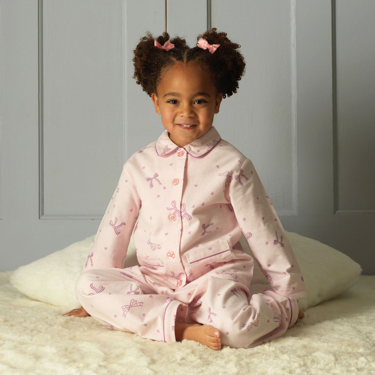Bow Flannel Classic Pyjamas