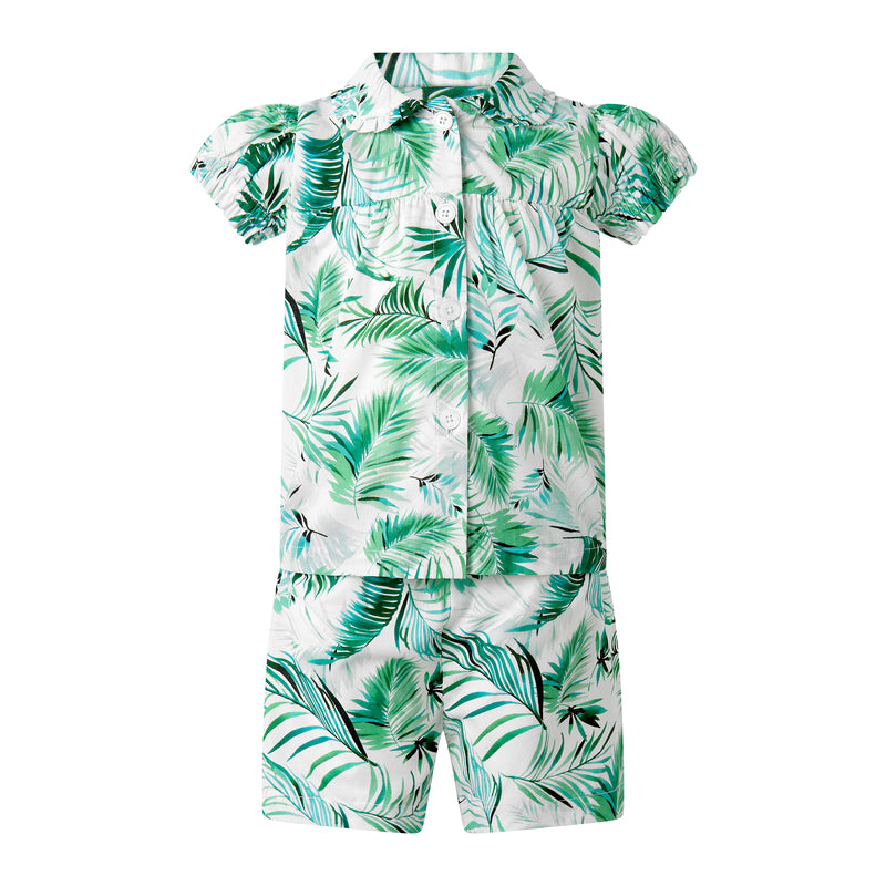 Palm Tree Babydoll Short Pyjamas
