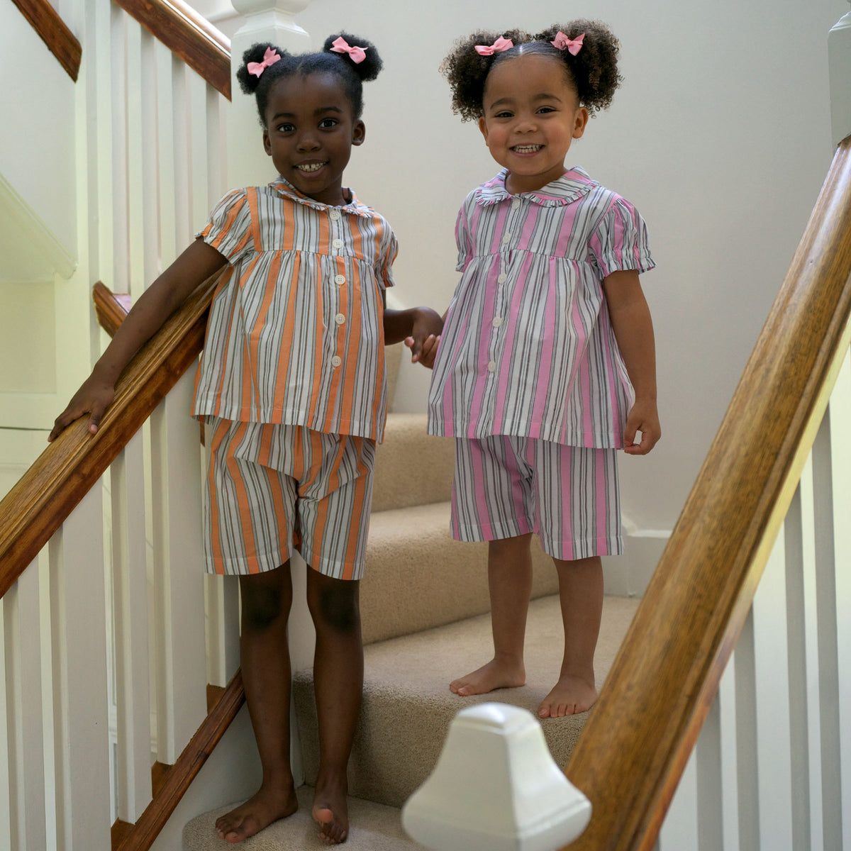 Stripe Babydoll Pyjamas, Pink