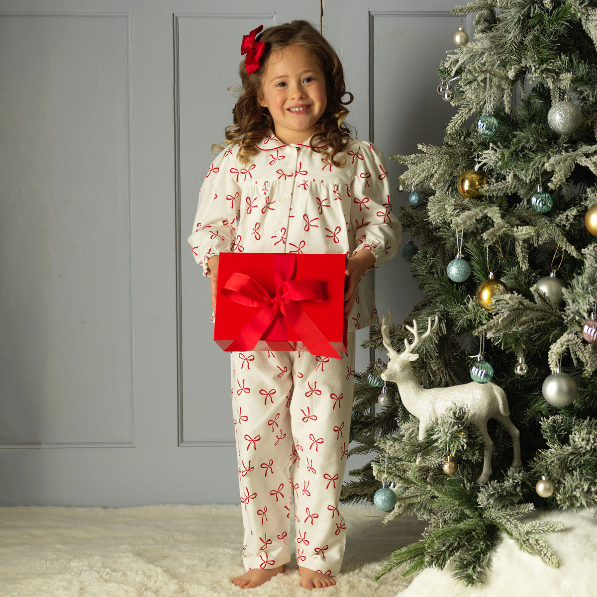 Bow Flannel Babydoll Pyjamas