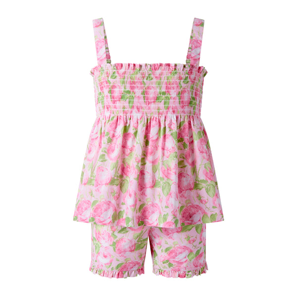 Pink Leafy Peony Pyjamas