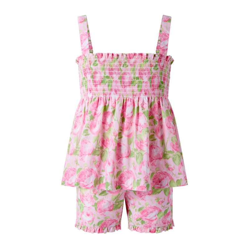 Pink Leafy Peony Pyjamas