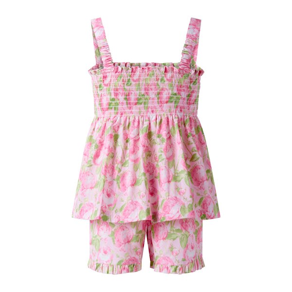 Pink Leafy Peony Pyjamas
