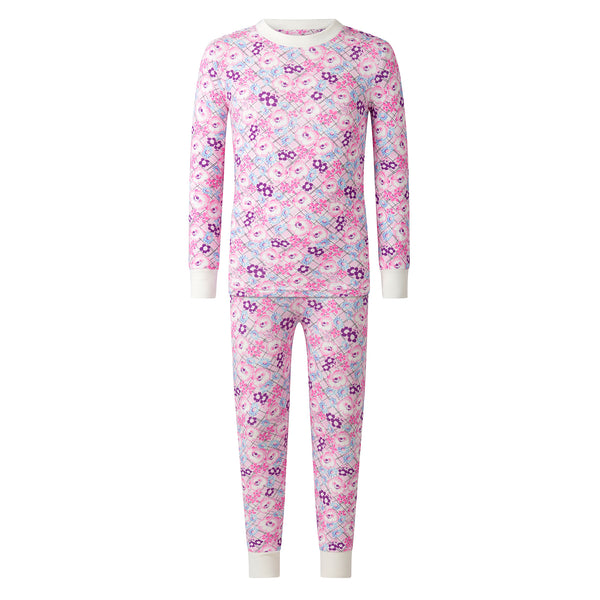 Floral Check Jersey Pyjamas