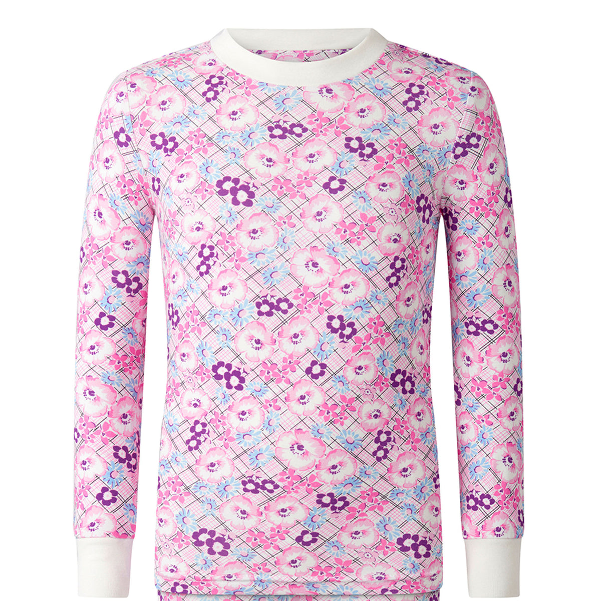 Floral Check Jersey Pyjamas