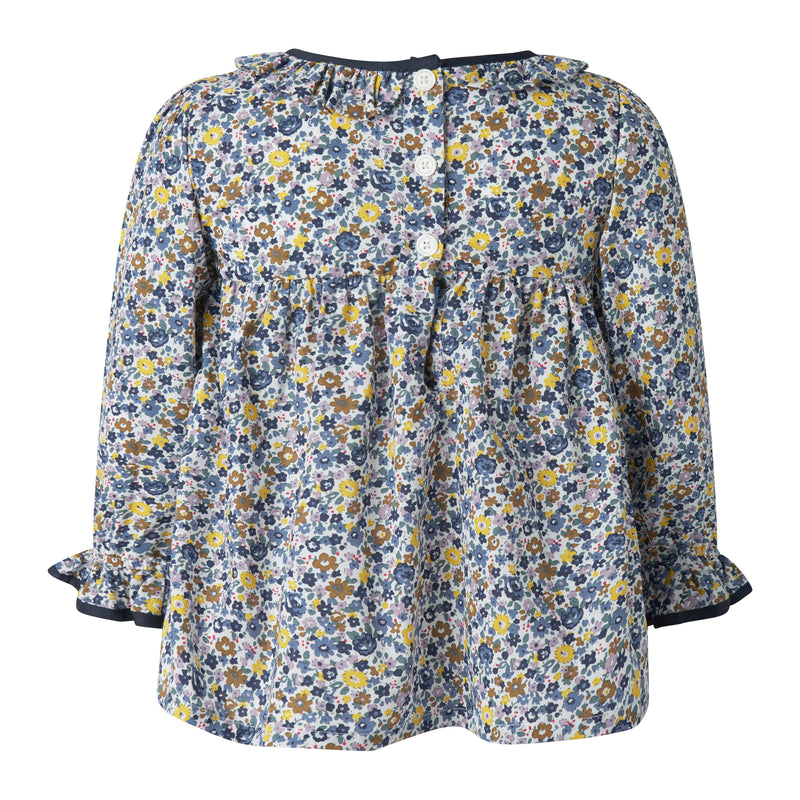 Navy Floral Blouse & Legging Set