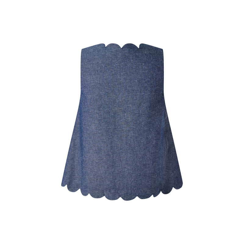 Chambray Scalloped Set