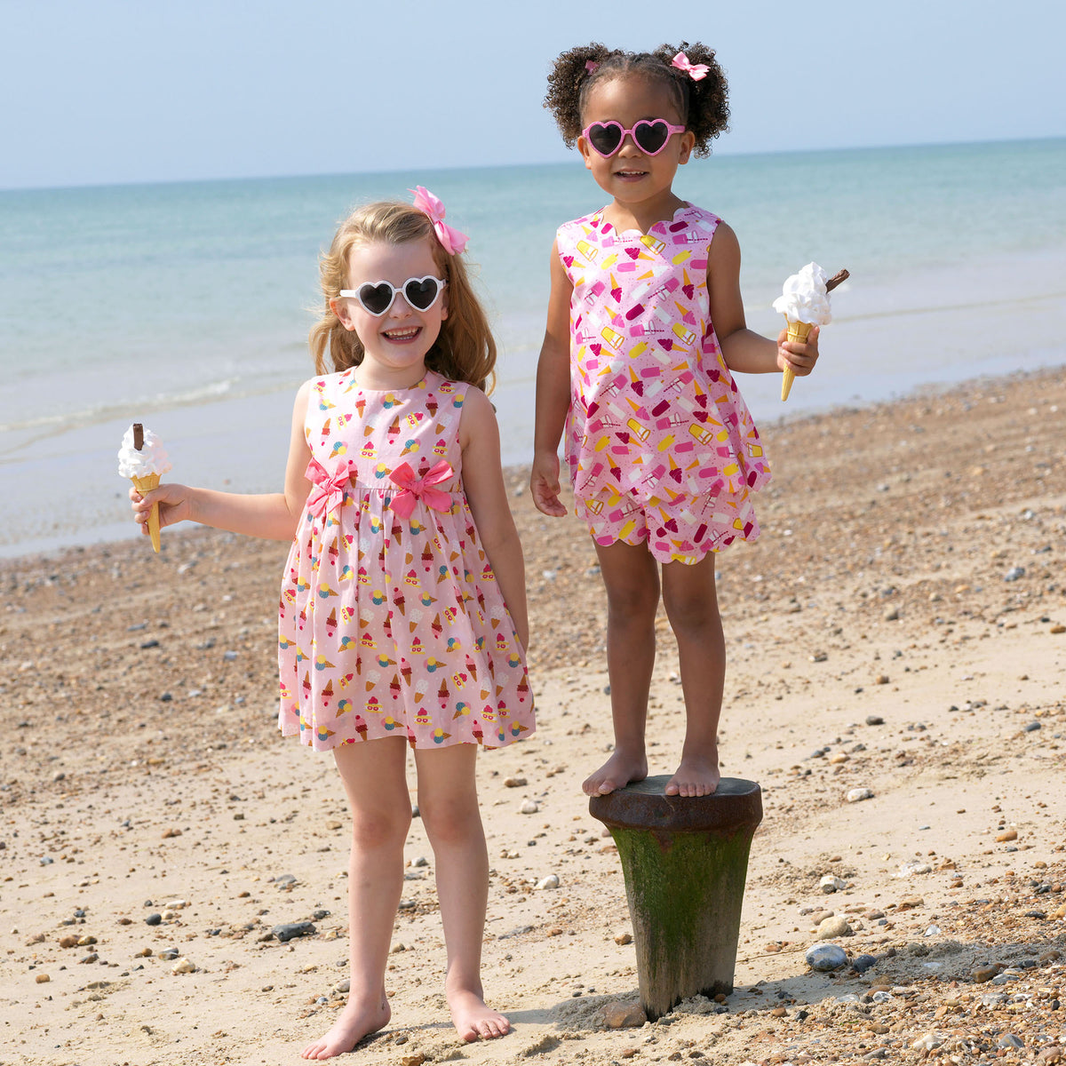 Ice Cream Scalloped Short Set