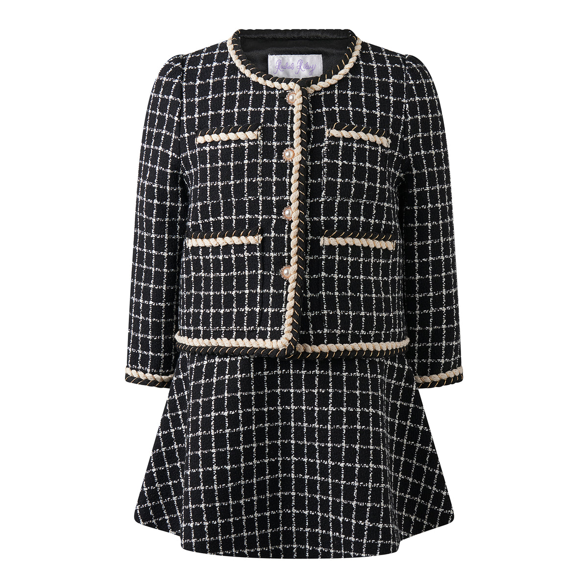 Check Tweed Jacket and Skirt Set