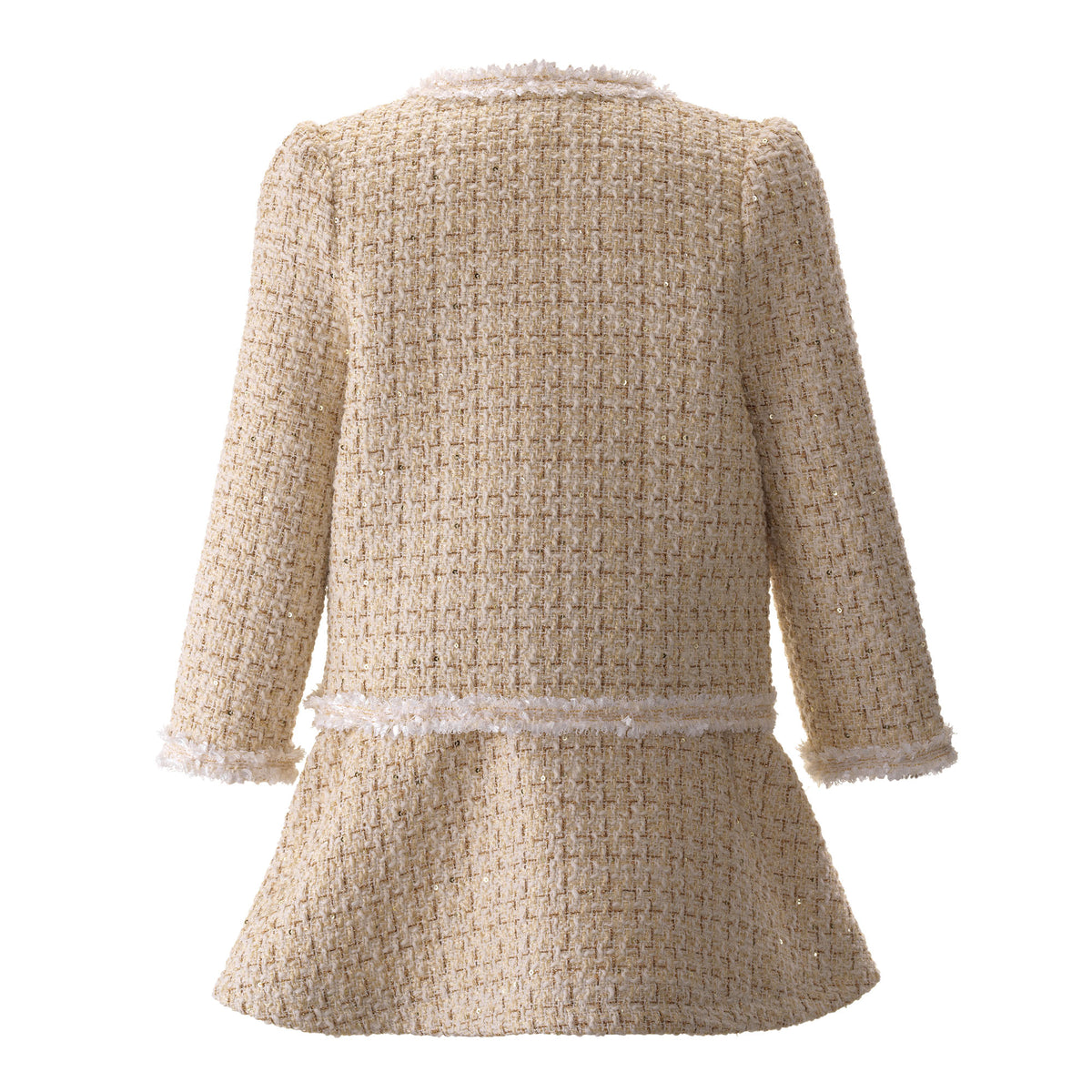 Ivory Tweed Jacket and Skirt Set