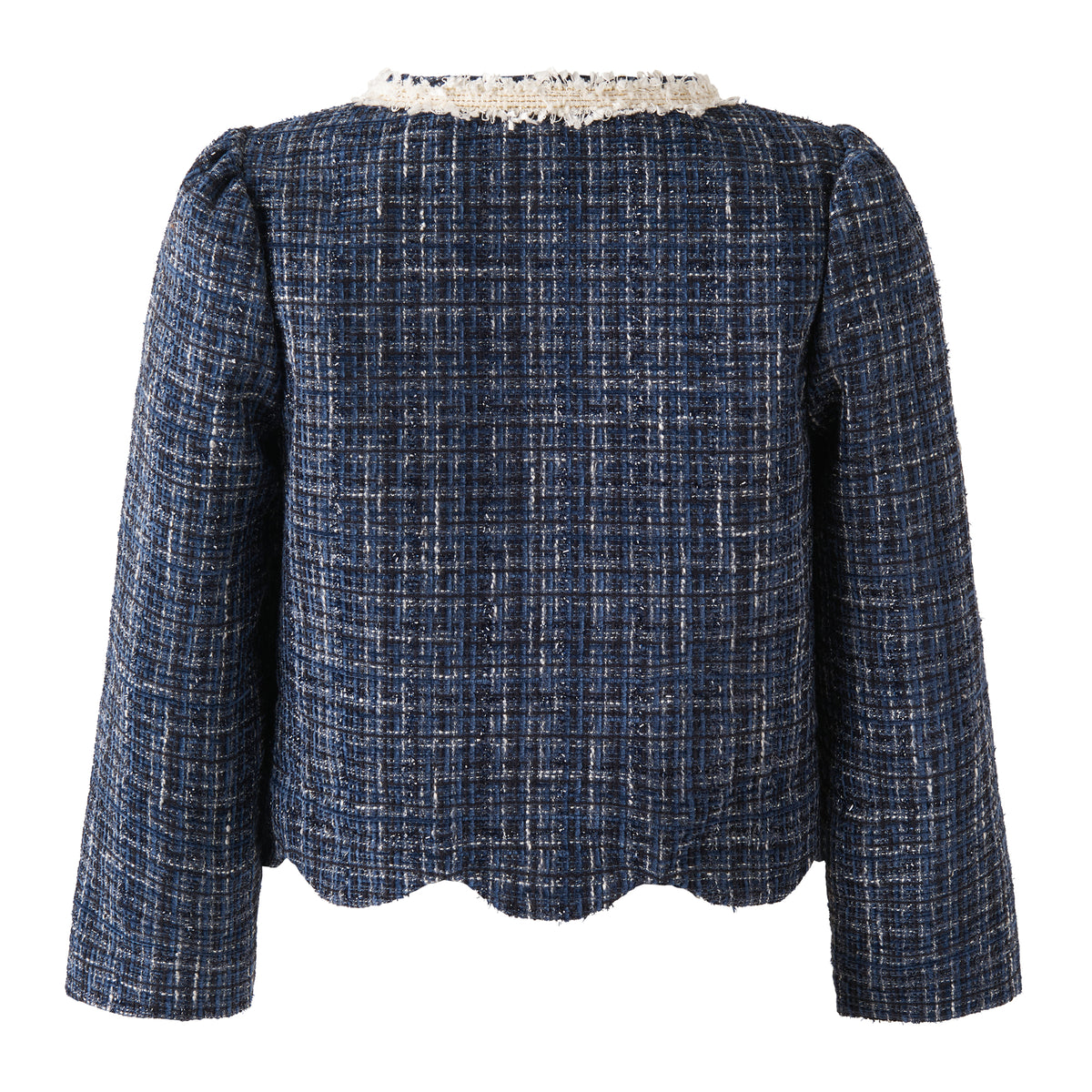 Navy Tweed Skirt Set