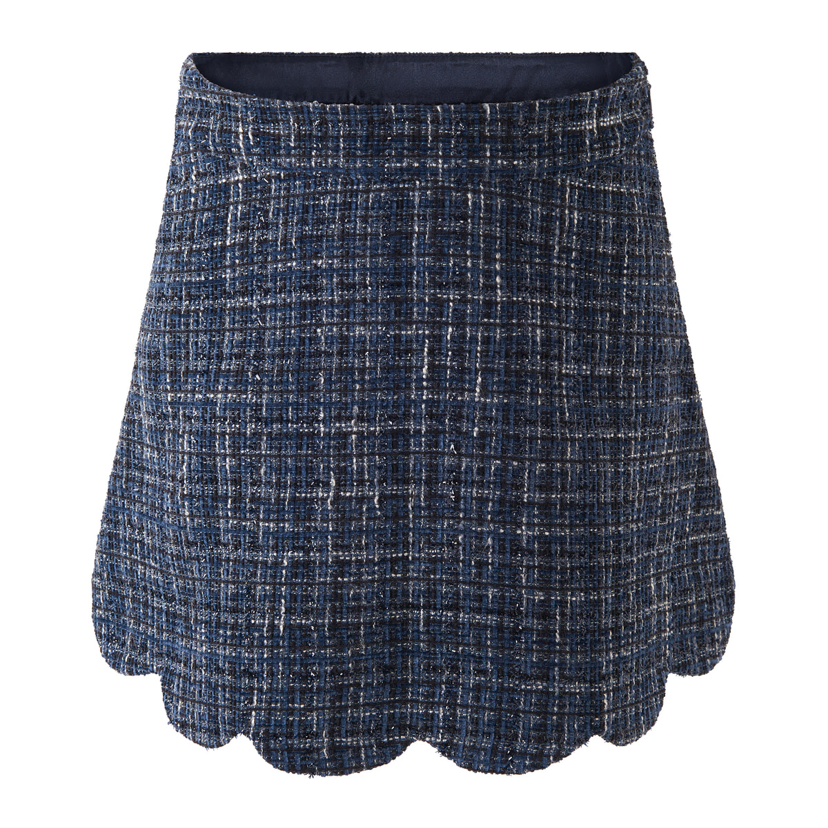 Navy Tweed Skirt Set