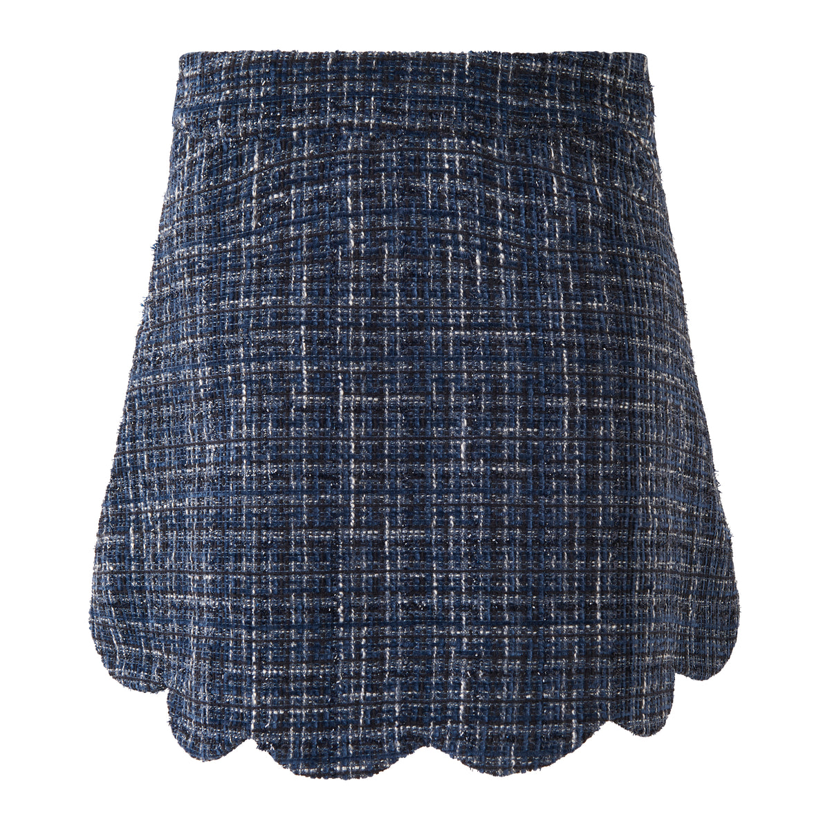 Navy Tweed Skirt Set