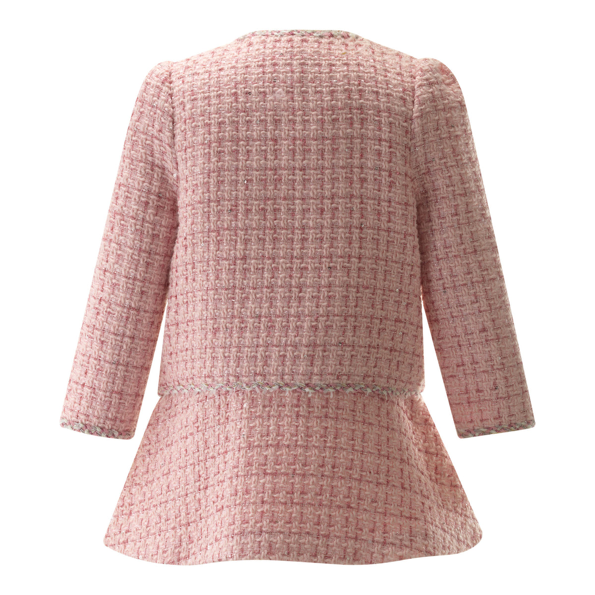 Pink Tweed Jacket and Skirt Set