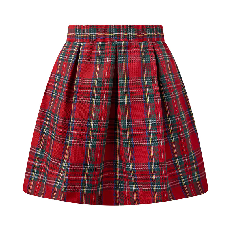 Tartan Skirt & Blouse Set
