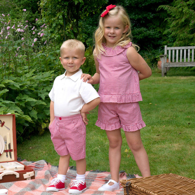 Red Gingham Shorts