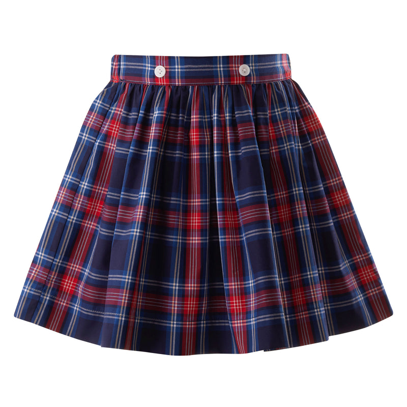 Check Skirt and Blouse Set
