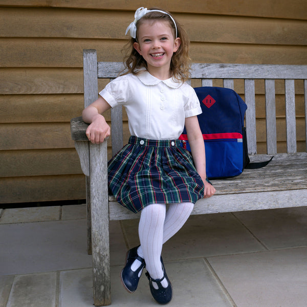 Check Skirt & Blouse Set