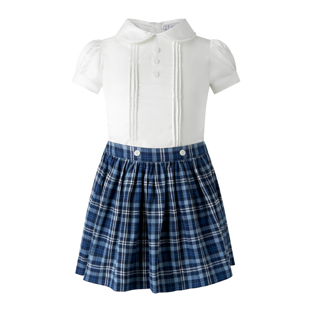 Check Skirt & Blouse Set